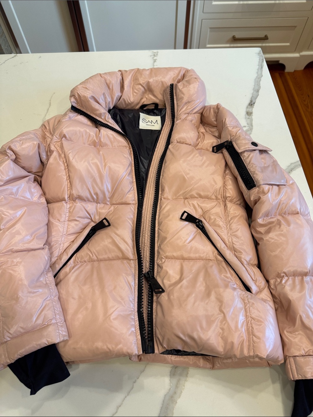 SAM. Light Pink Quilted Puffer Jacket - Women's